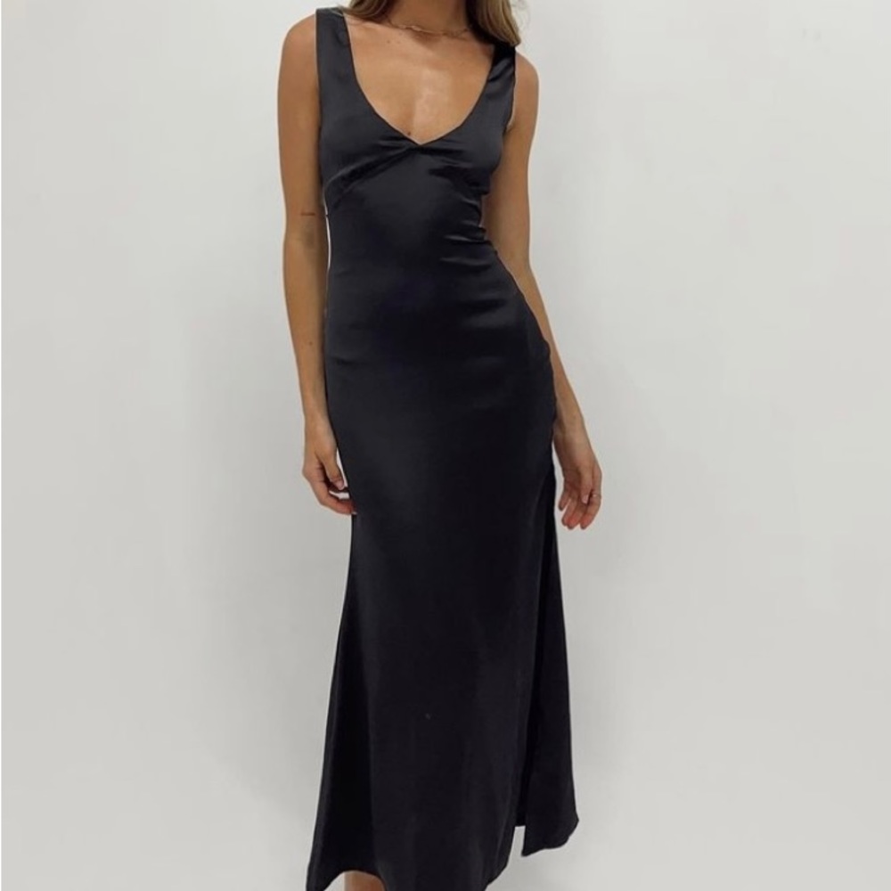 Princess Polly Lynsey midi dress black